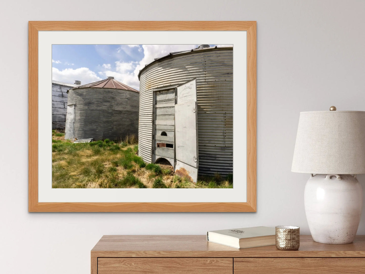 Montana Photography Vintage Grain Bins Wall Art Print, Farmhouse Decor, Antique Grain Bins, Rustic Home Decor - Prairie Prints MT
