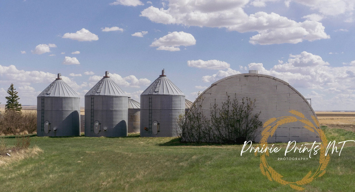 Grain Bin Photo Print, Montana Photography, Large Wall Art - Prairie Prints MT