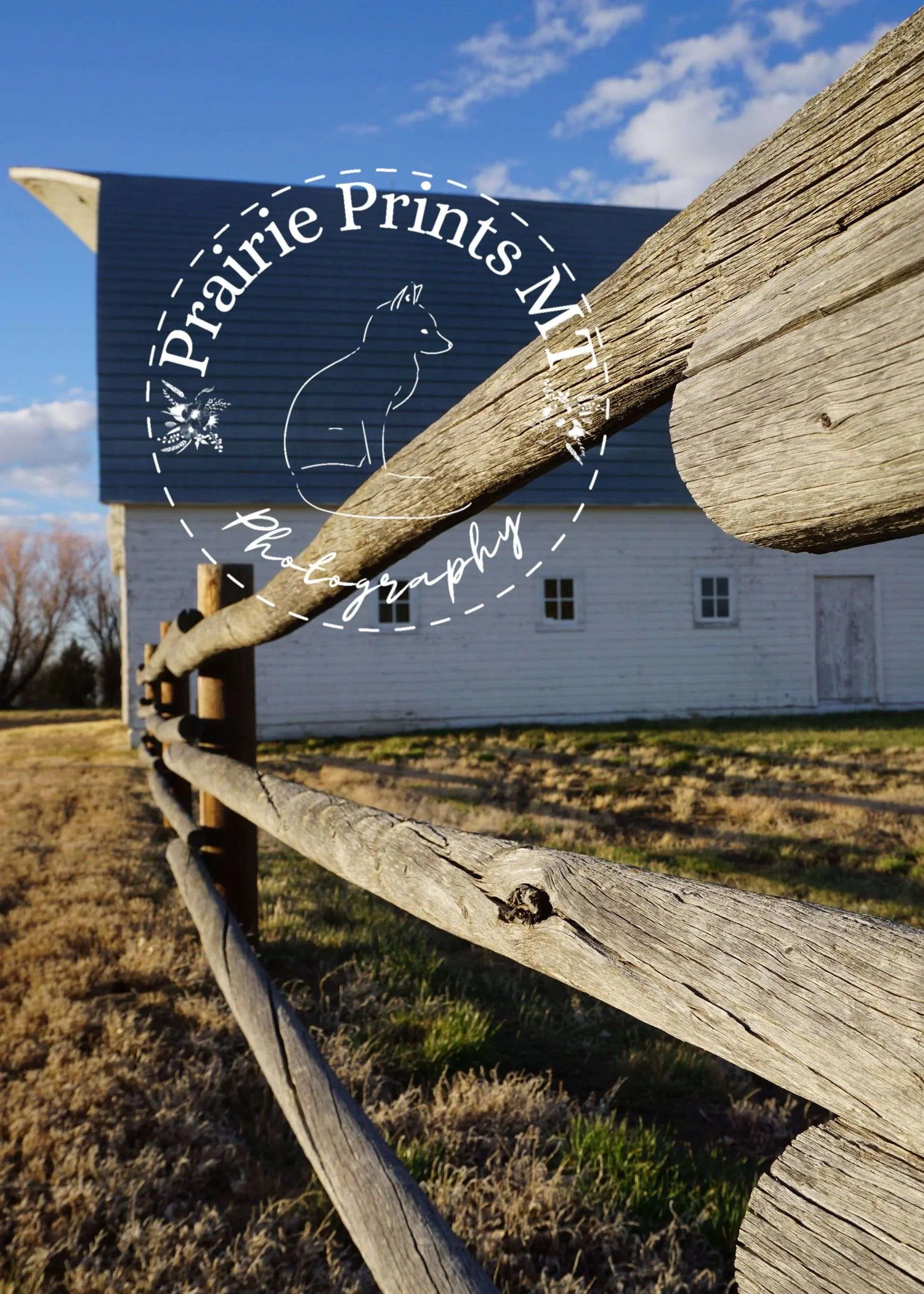 Large Montana Barn Prairie Prints MT