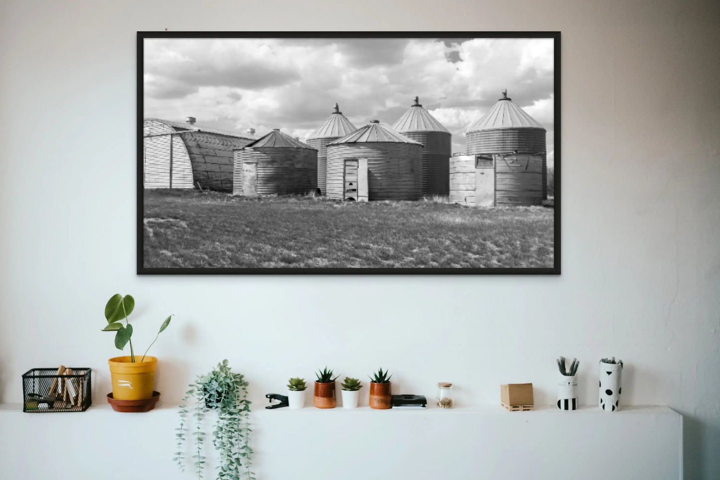 Rustic Grain Bins Wall Art for Farmhouse, Farmhouse Decor, Country Art, Restaurant Decor, Wall Art Living Room - Prairie Prints MT