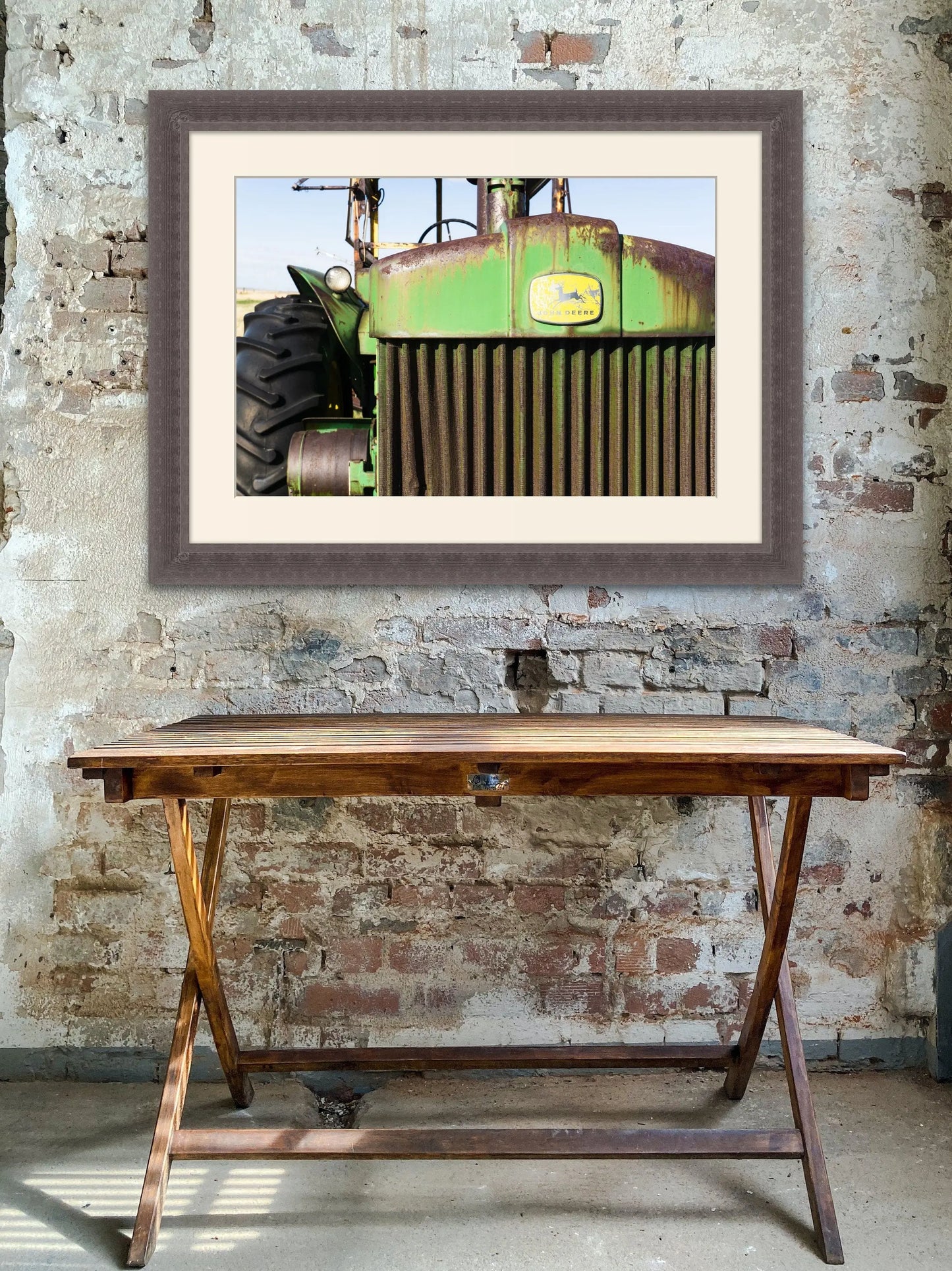 Rustic John Deere Tractor Photo Print, Country Farmhouse Wall Art, Montana Photography, Farmhouse Decor, Rural Charm - Prairie Prints MT